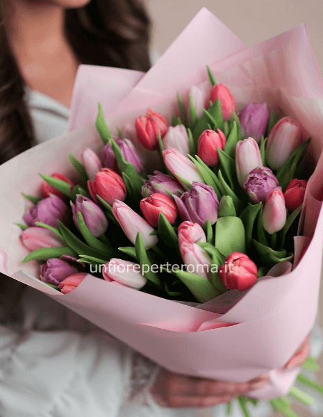 Bouquet di tulipani rosa