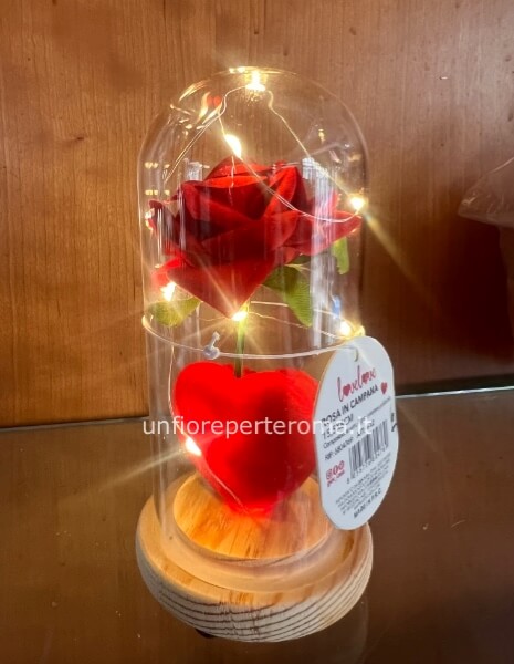 Rosa in campana di vetro